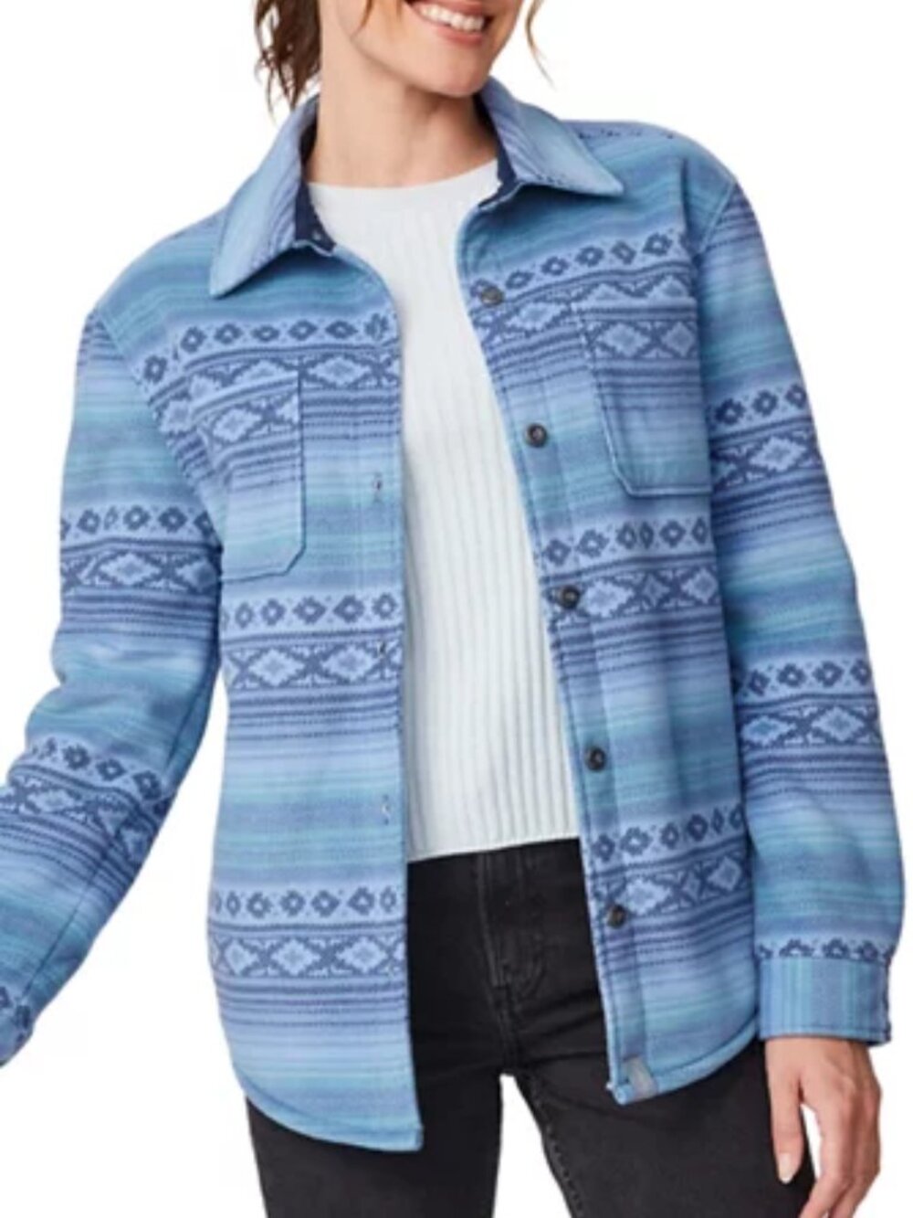 Women's Free Country Women's Chill Out Fleece Jacket Denim Blue NWT Size XXL